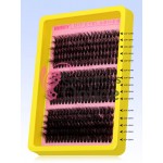 Gene false  smocuri / manuchi fara nod GROINNEYA 8D de 10-16mm -  PINK03+ 1 Penseta + 1 Pensula + 10 Aplicatoare cu microfibra